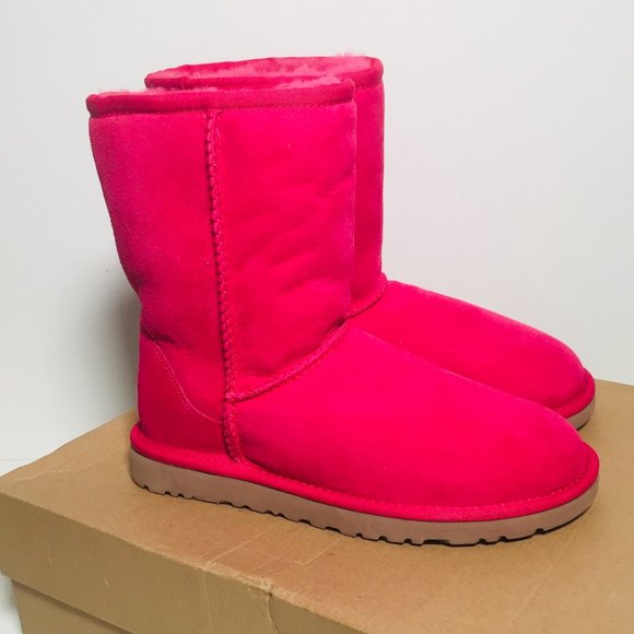 UGG Classic Short Boots Womens Pink Size 5 - Picture 1 of 10
